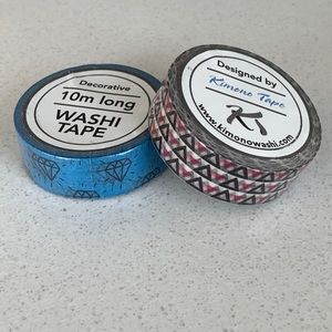 [Free If You Bundle $25+] Qty (2) Sealed Rolls Of Washi Craft Scrapbooking Tape